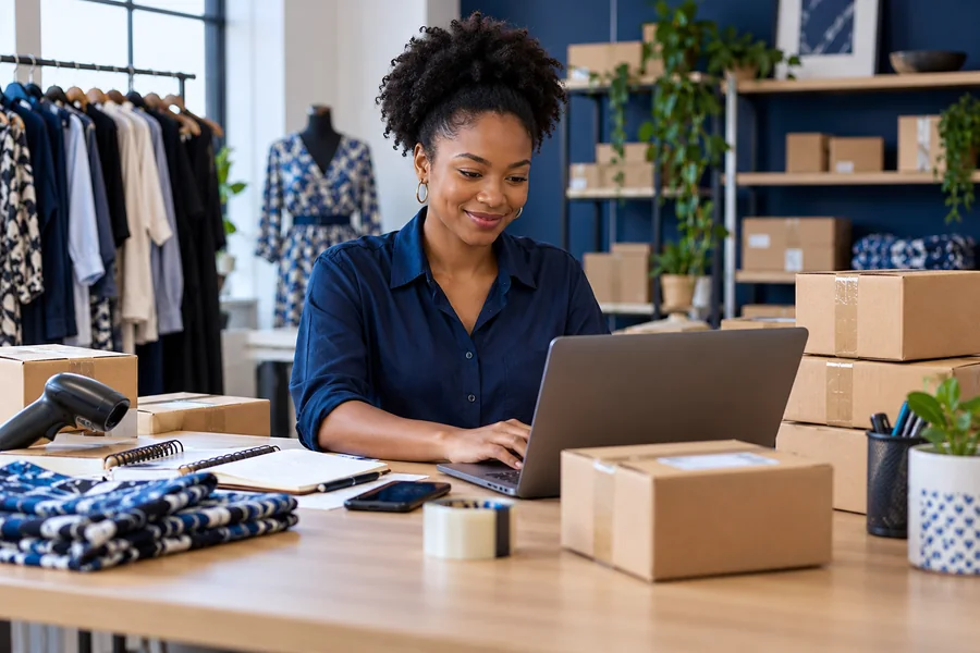 E-commerce professionals at work