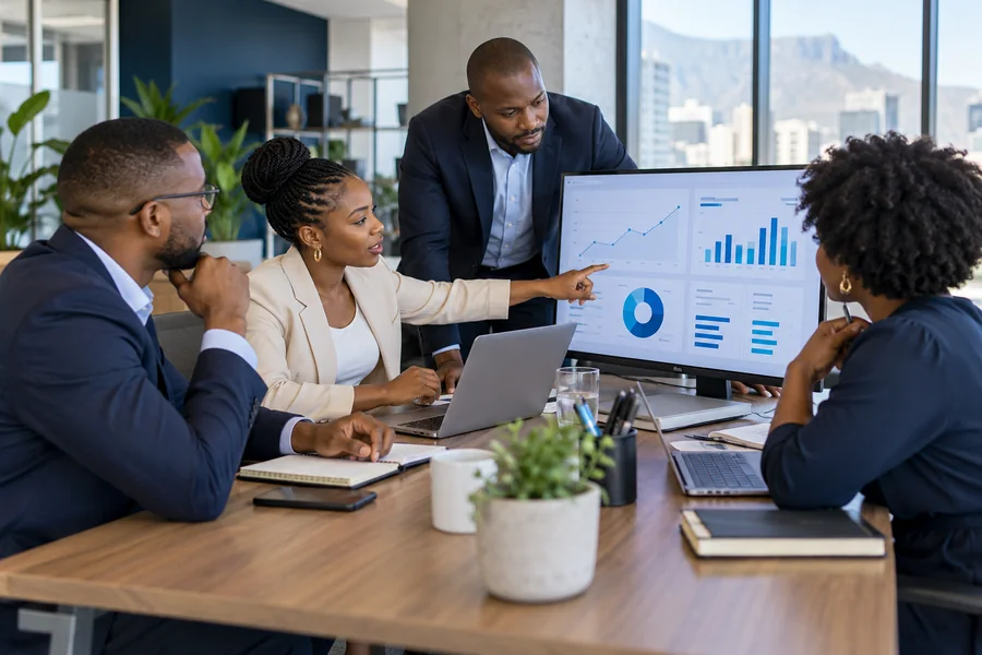 Financial Services & Insurance professionals at work