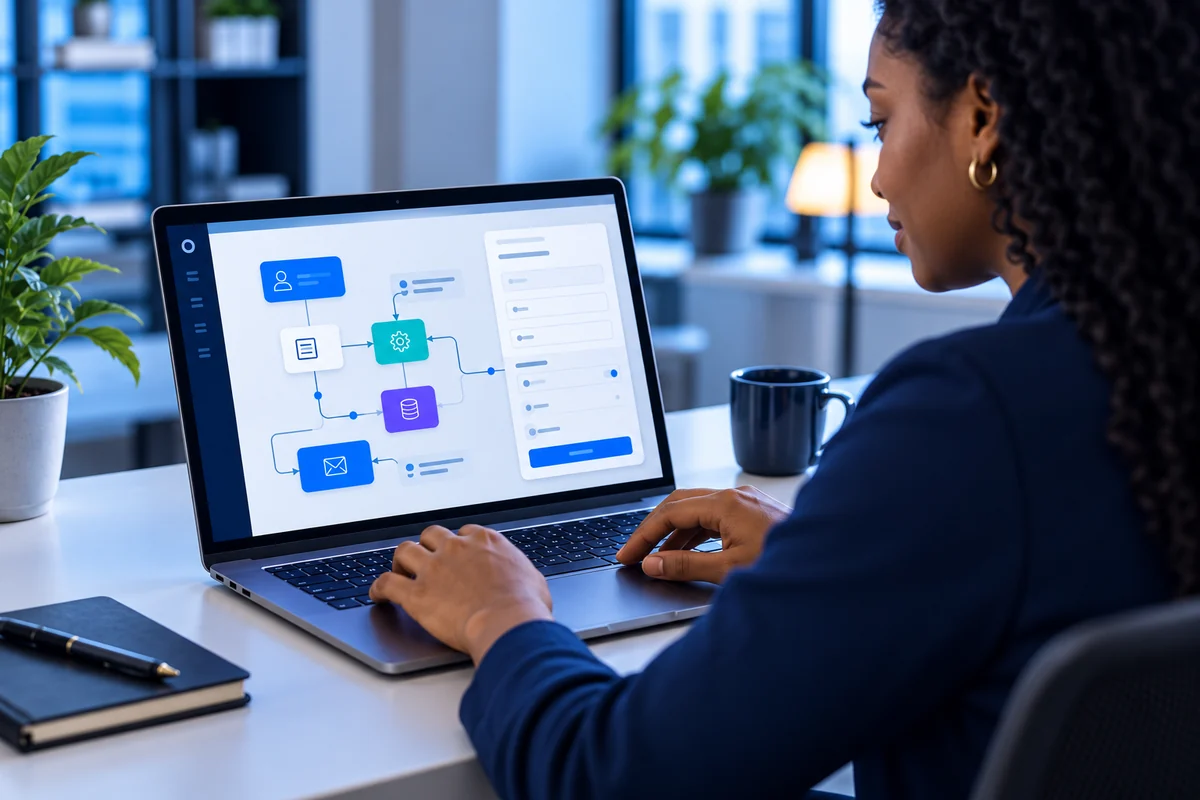 Application and workflow design for business automation